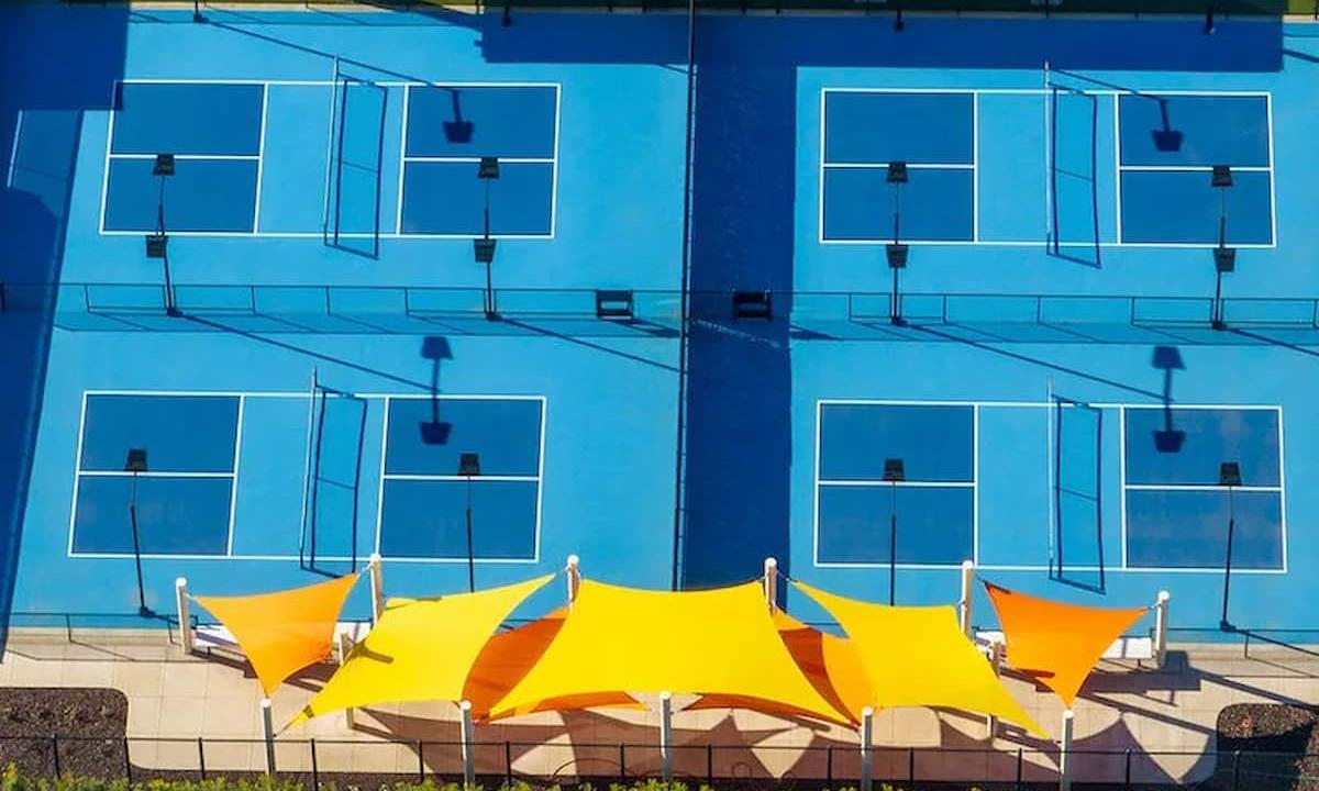Pickleball court view