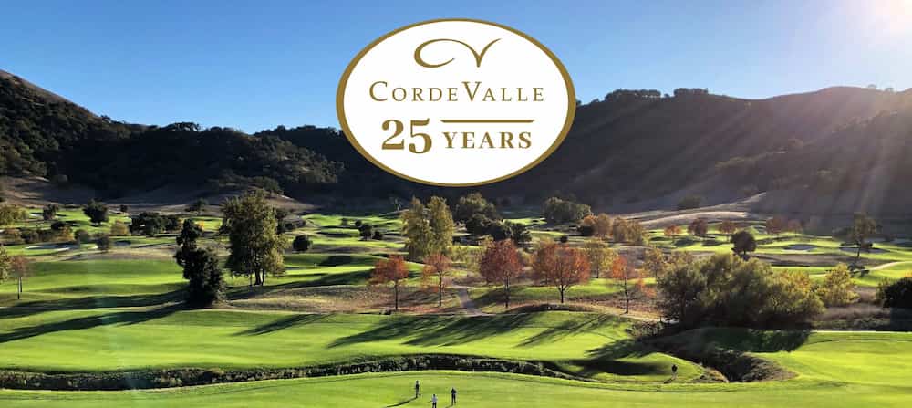 golf course with 25 years logo