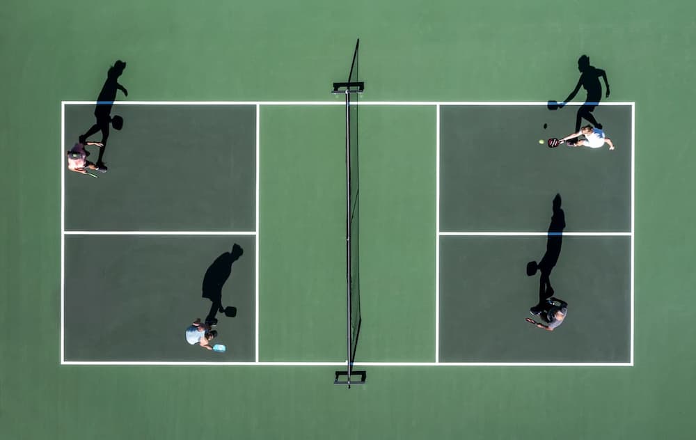 people playing pickleball